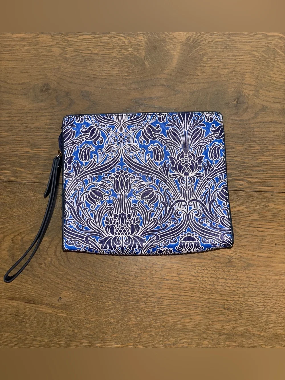 Liberty of London Blue and White Floral Cosmetic Pouch